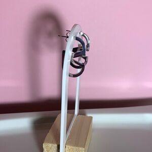 Silver drop earrings